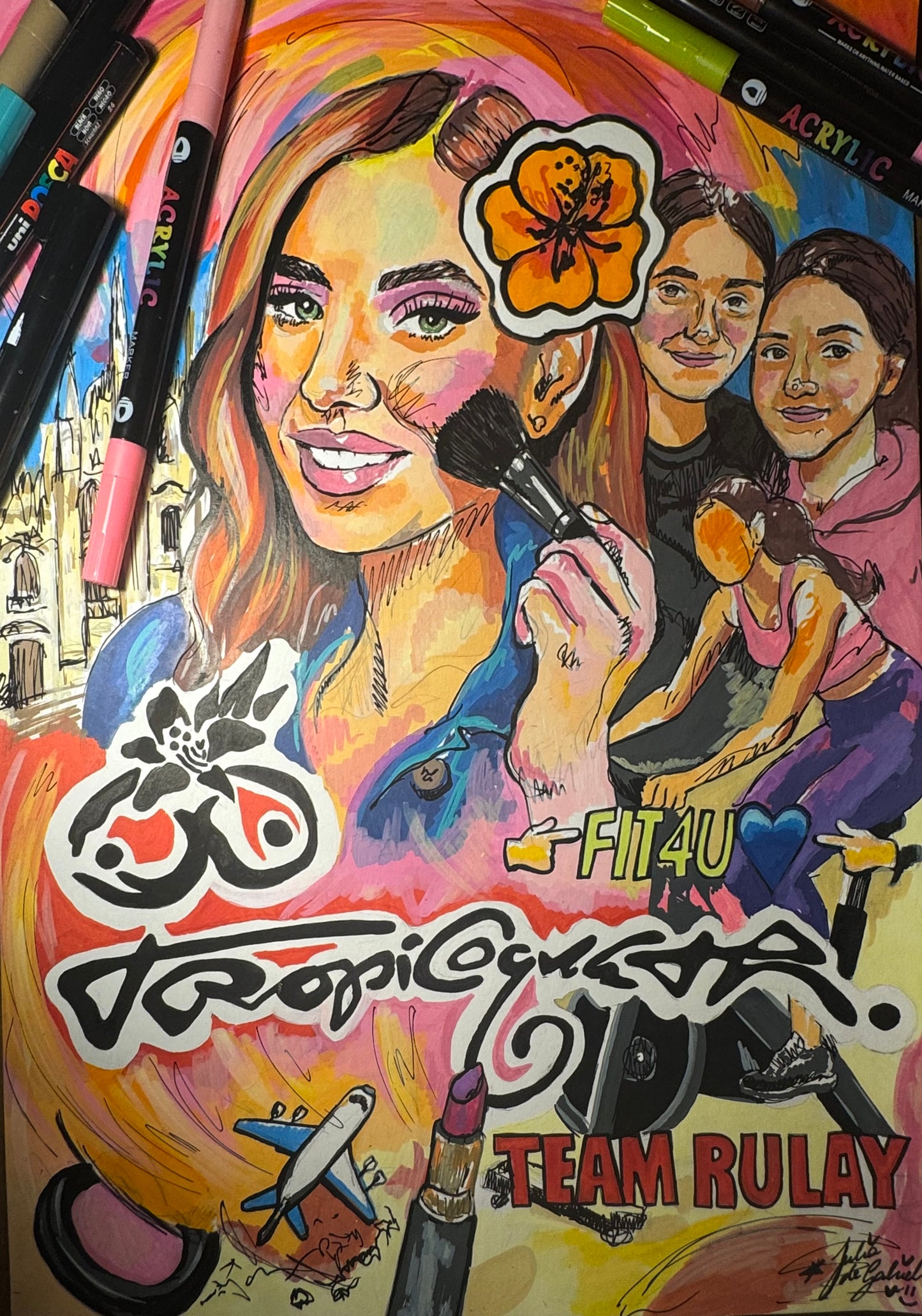 DIBUJO A ROTULADORES PERSONALIZADO