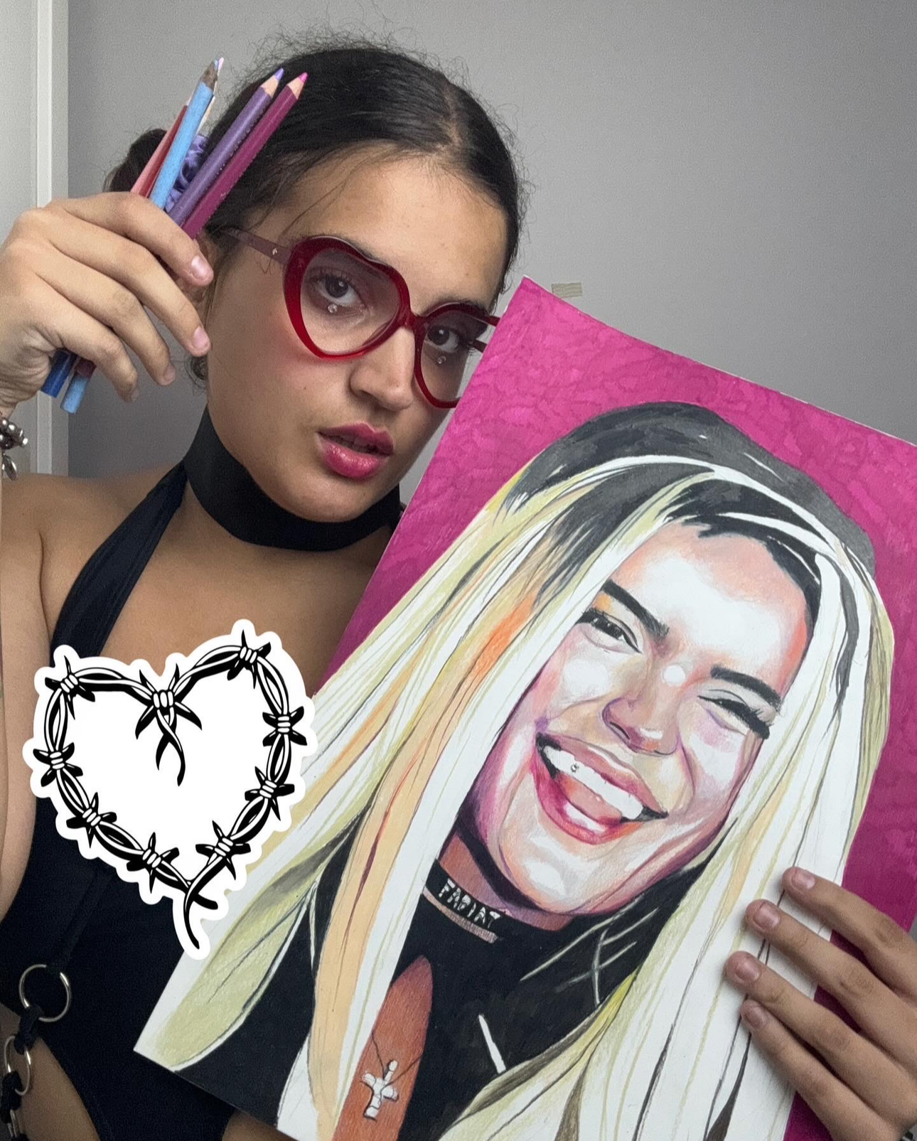 ORIGINAL - DIBUJO KAROL G BLACK ROCK IN RIO