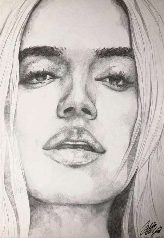 ORIGINAL - DIBUJO KAROL G BLACK&WHITE